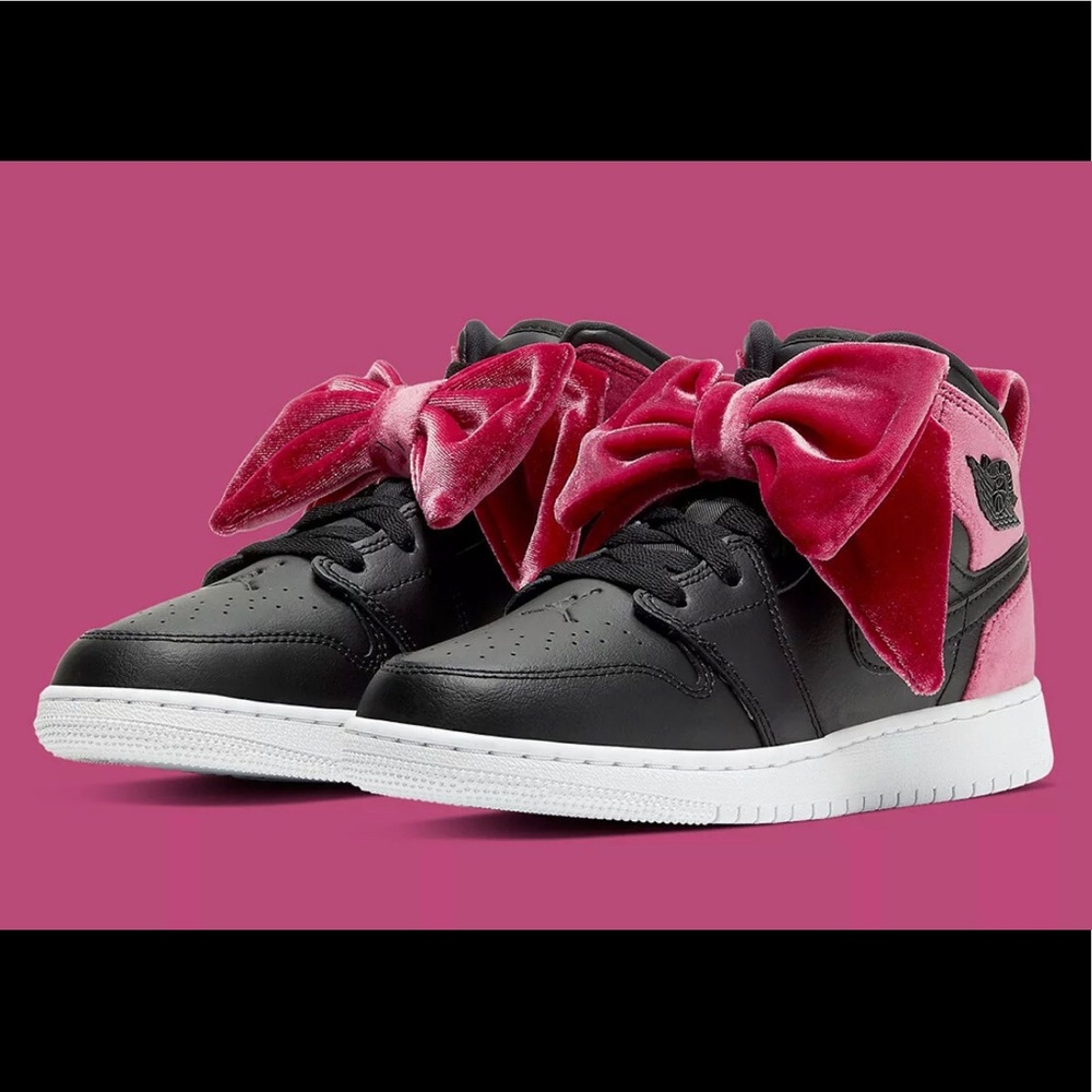 Nike Air Jordan 1 Mid Bow GS AJ1 Noble Kids 4Y